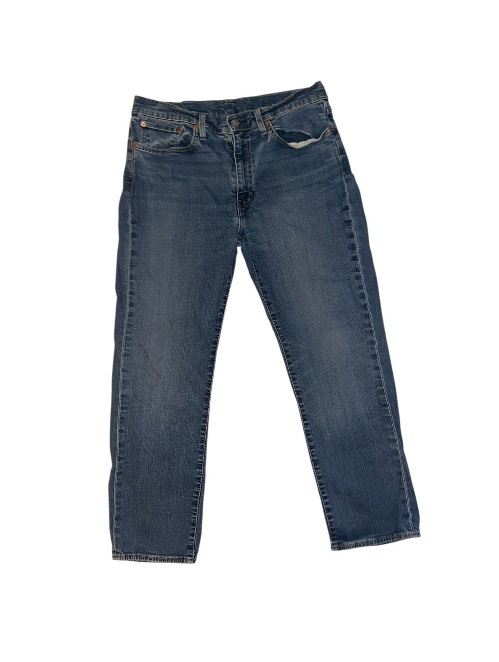Levi's Premium 514 Straight Leg Jeans Men's 34x32 Medium Wash Blue 00514-1009